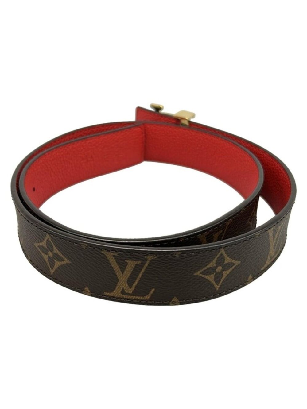 Louis Vuitton Belt Monogram Ceinture LV Initial 30 mm Reversible Red - Picture 2 of 7